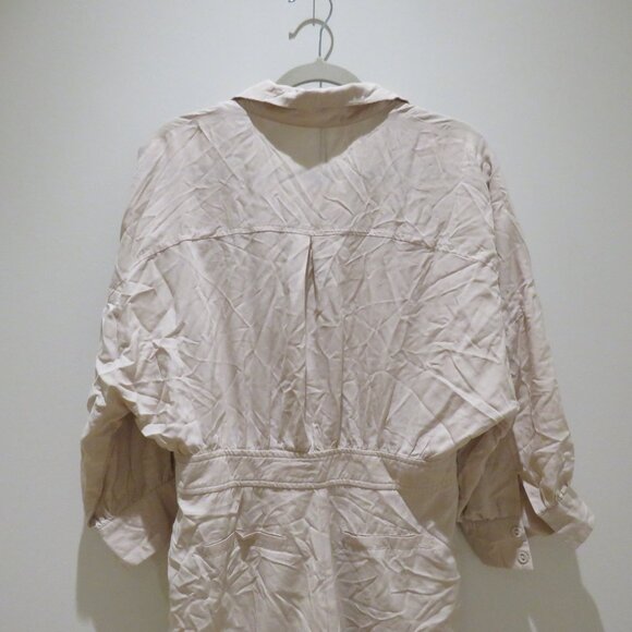 SHOWPO Ayelin Linen Blend Relaxed 3/4 Sleeve Jumpsuit in Cream - Size US 8 NWT - Picture 10 of 15